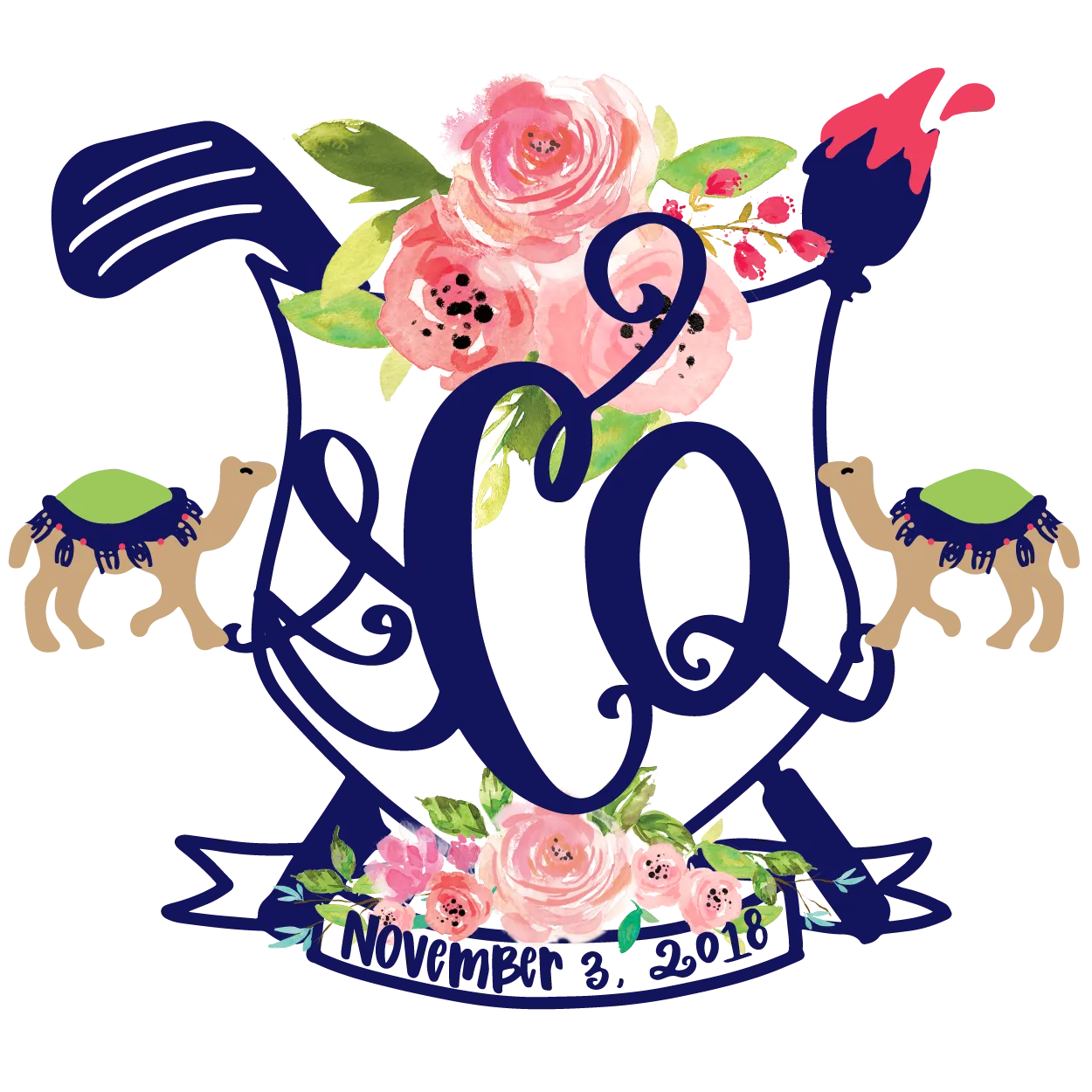 Custom Wedding Crest Illustration