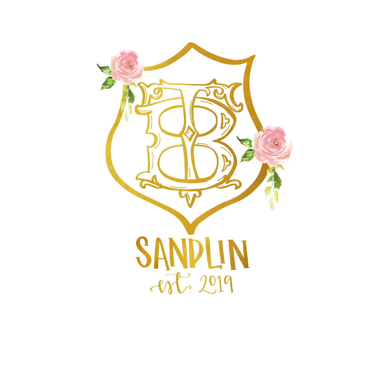 Custom Wedding Crest Illustration