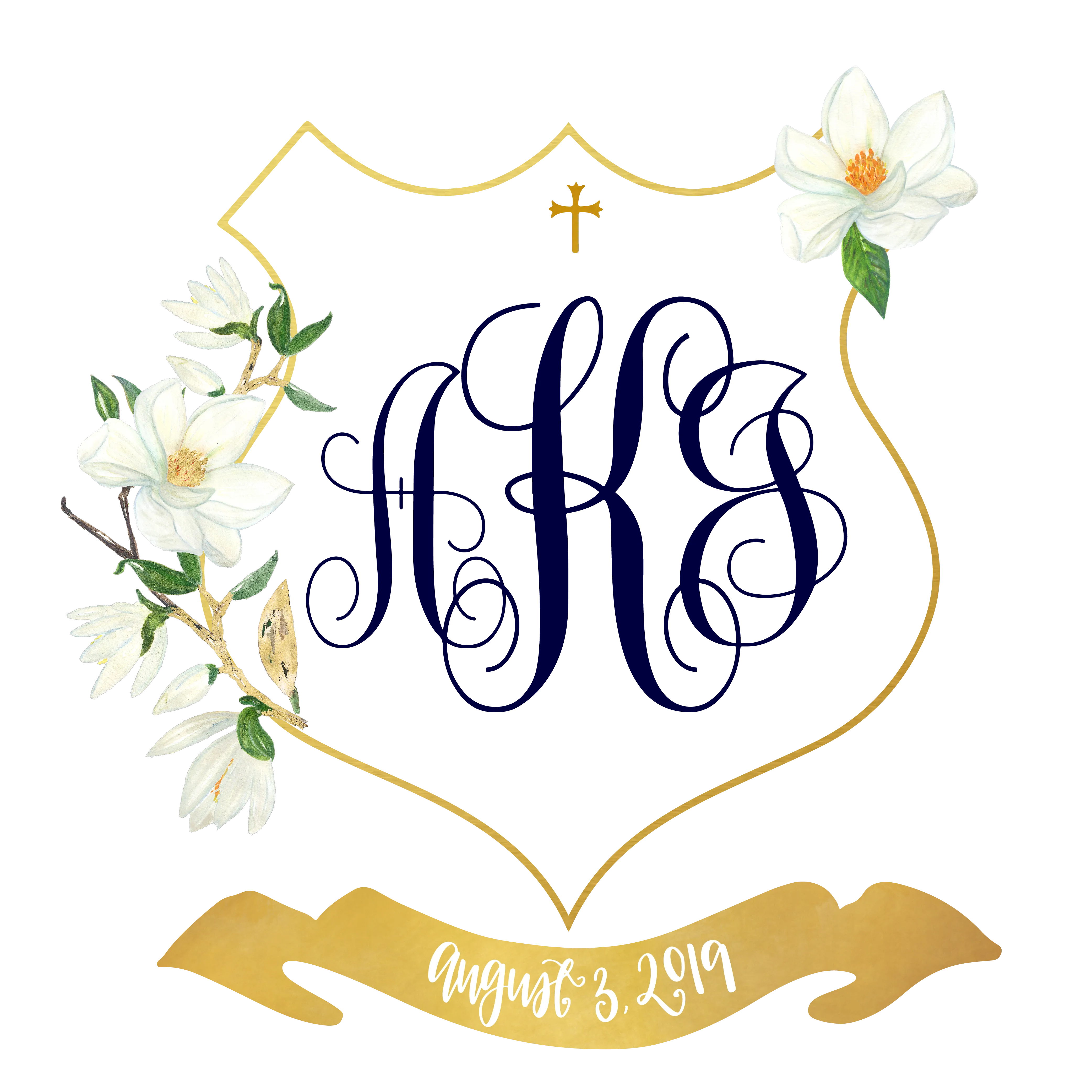 Custom Wedding Crest Illustration