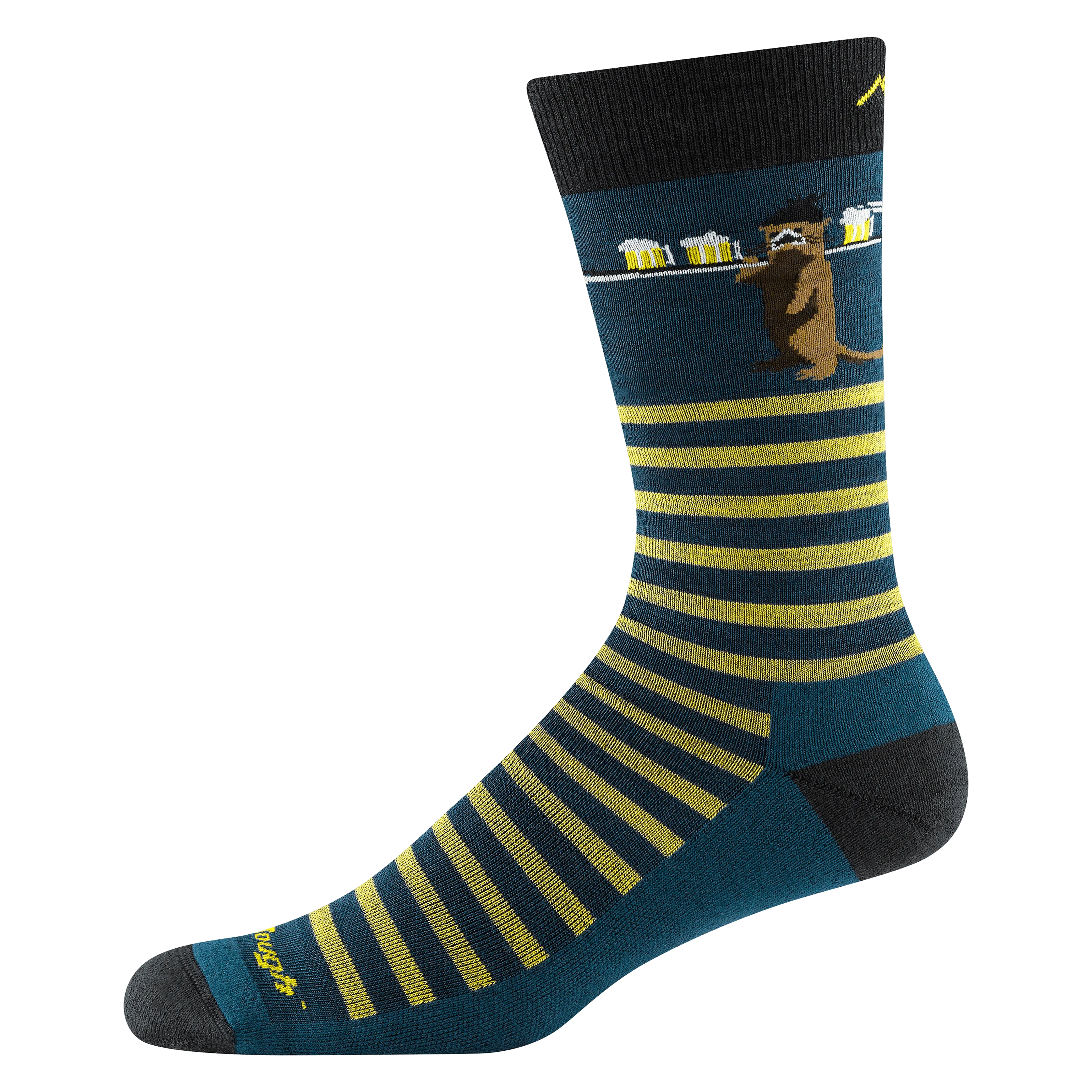 Darn Tough Mens Wild Life Crew Lightweight Lifestyle Socks - Clearance