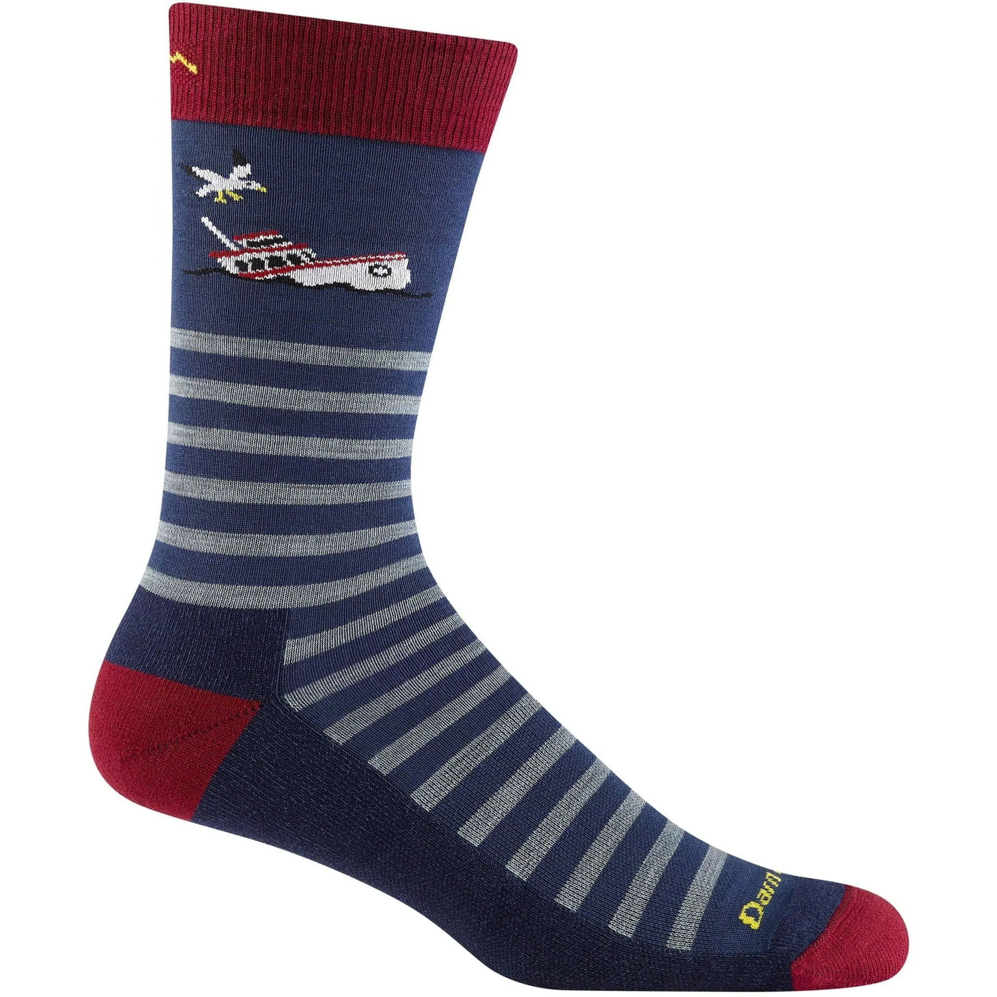 Darn Tough Mens Wild Life Crew Lightweight Lifestyle Socks - Clearance