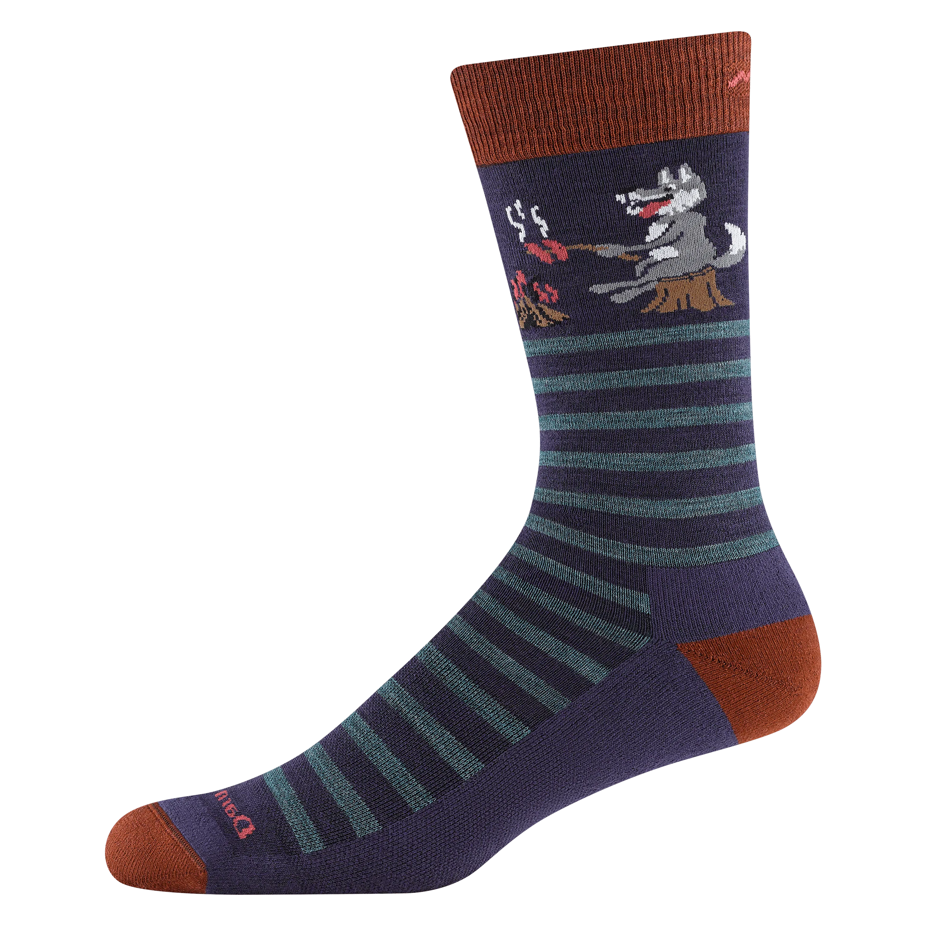 Darn Tough Mens Wild Life Crew Lightweight Lifestyle Socks - Clearance