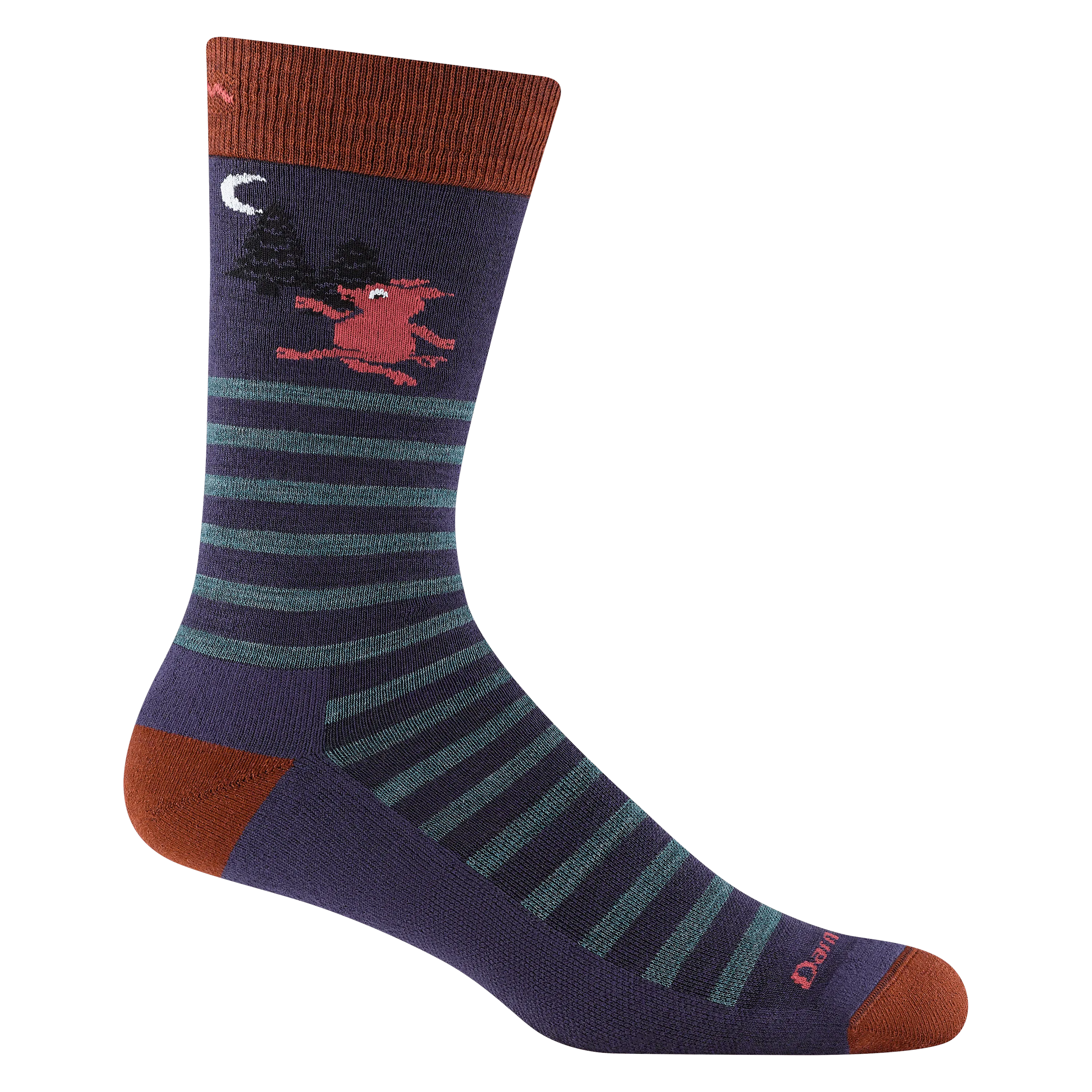 Darn Tough Mens Wild Life Crew Lightweight Lifestyle Socks - Clearance