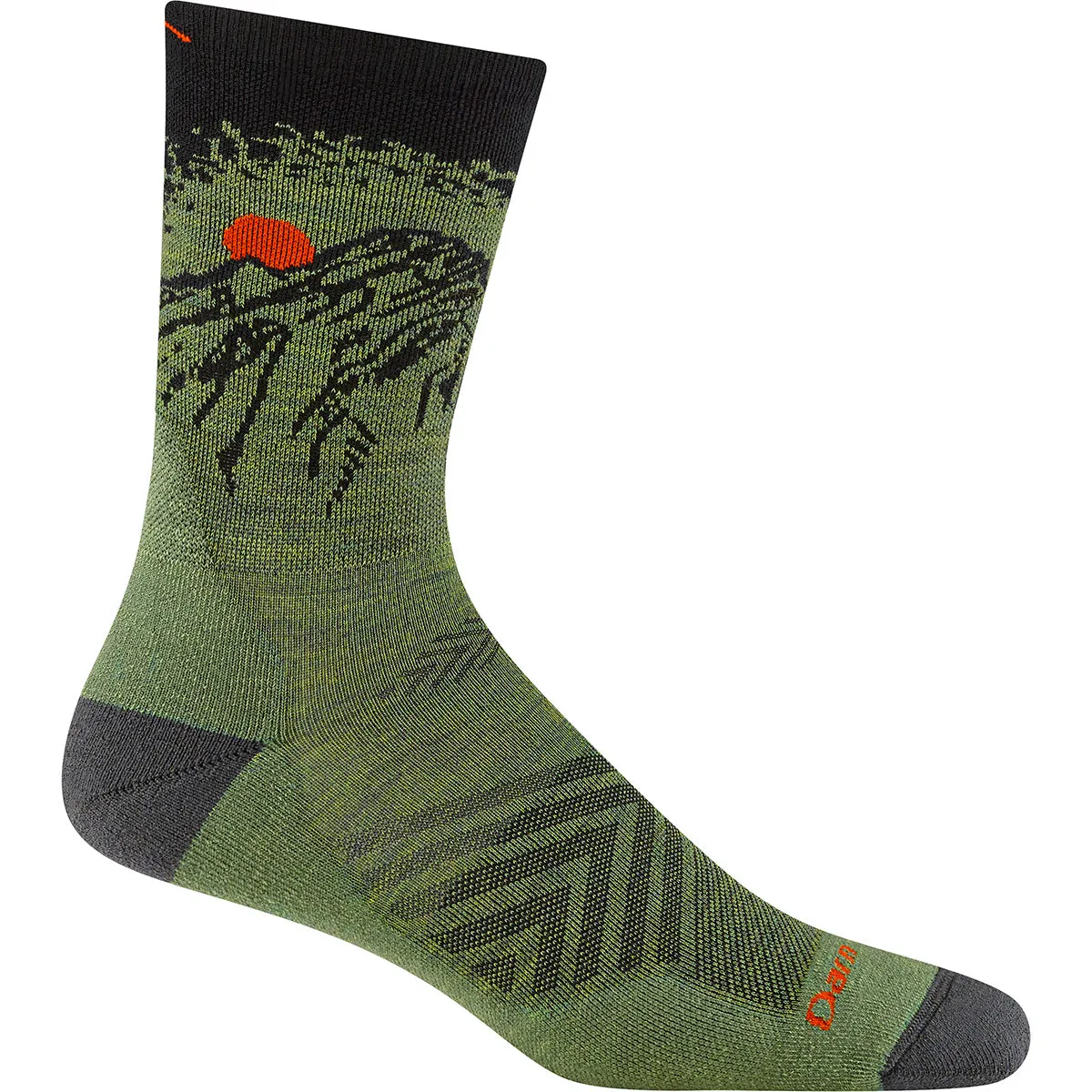 Darn Tough Vermont 1066 Men's Vert Micro Crew Ultra-Lightweight with Cushion