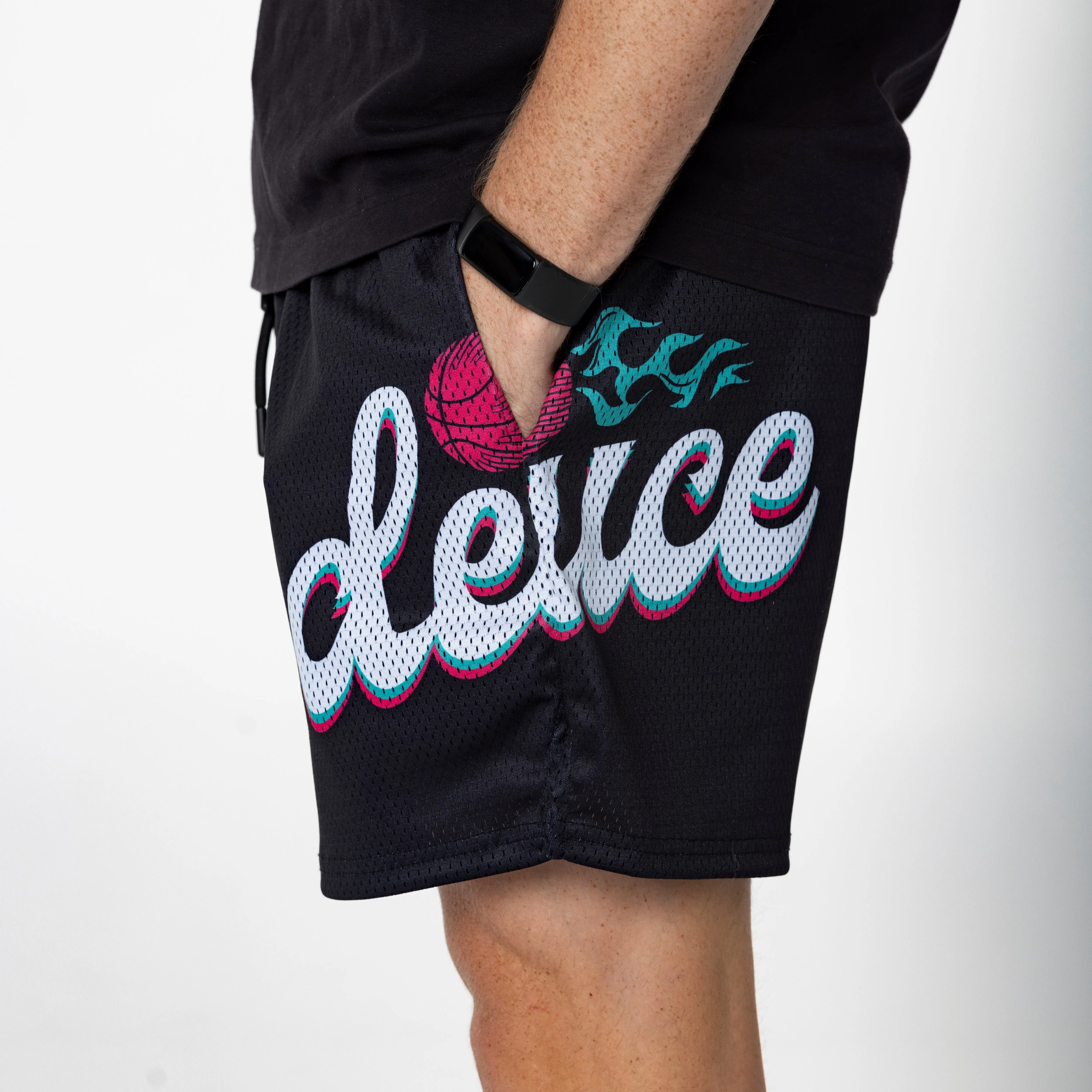 DEUCE MESH SHORTS | 96 Fiesta Black Fire