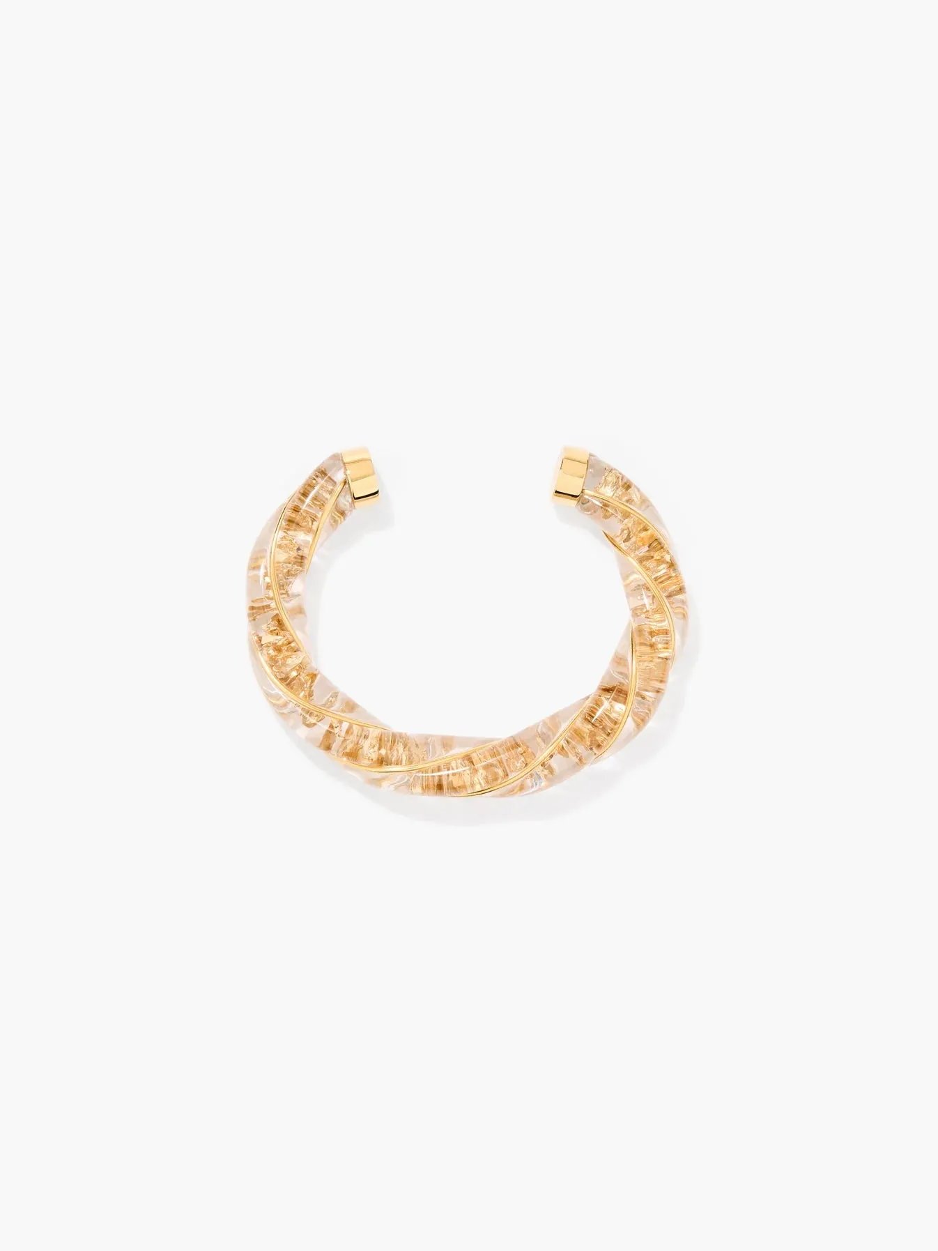 Diana Bangle Bracelet Gold Feuilles