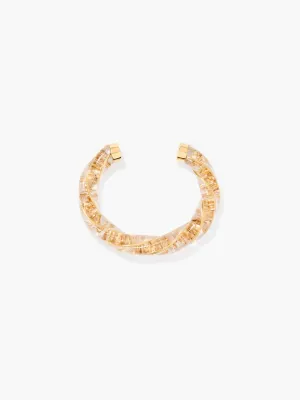 Diana Bangle Bracelet Gold Feuilles