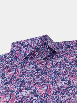 Donald Ross Mens Sport Fit Brad Polo - NAVY MULTI