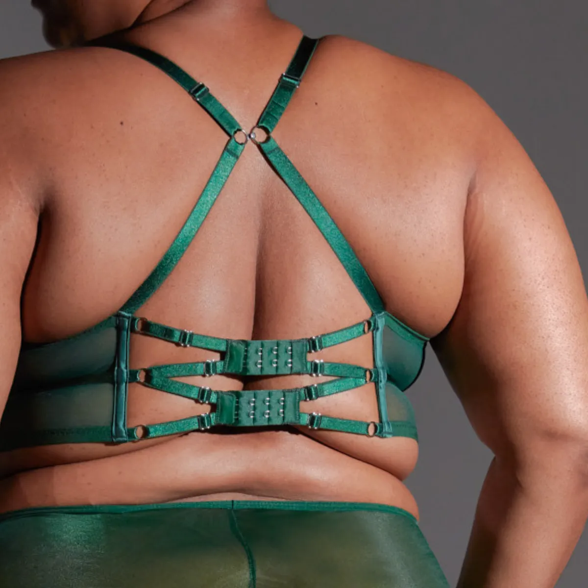Dracona Bodice - Emerald - Available in Multiple Nudes