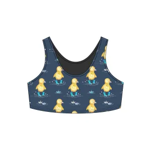 Ducklings in Wellies Sports Bra
