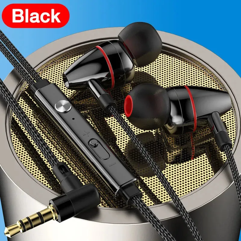 EARDECO Earphone With Microphone 3.5mm Wired Headphones Bass Stereo With Mic Earphone Earbuds Mobile Headphone Headset Sport