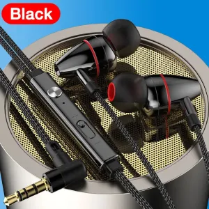 EARDECO Earphone With Microphone 3.5mm Wired Headphones Bass Stereo With Mic Earphone Earbuds Mobile Headphone Headset Sport