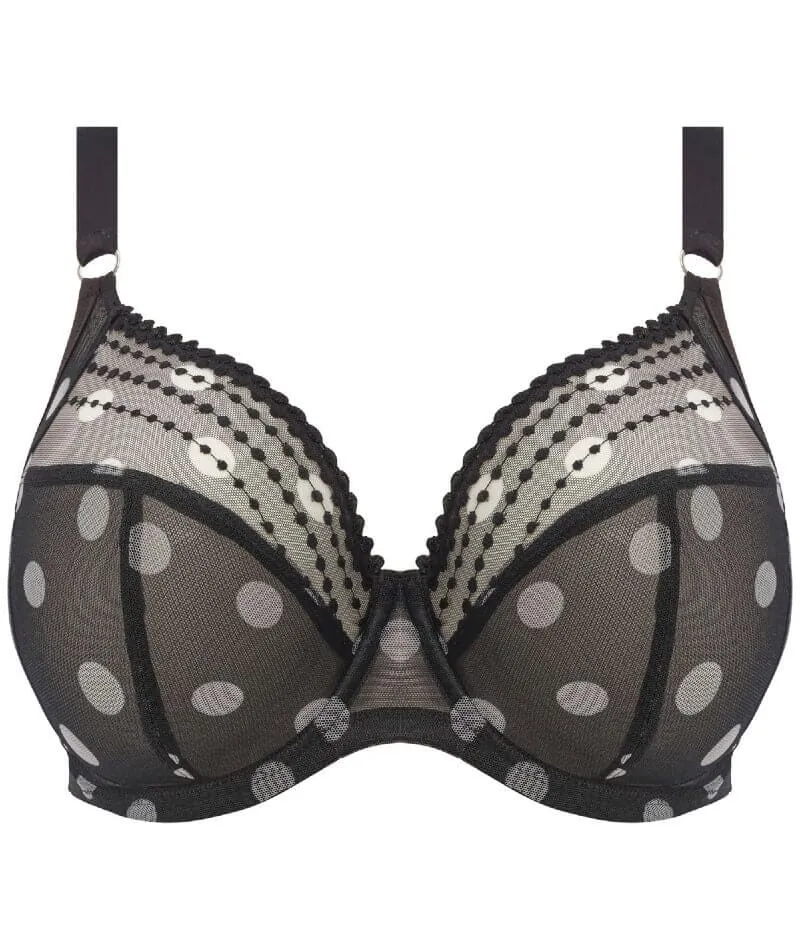 Elomi Matilda Underwired Plunge Bra - Black Dot
