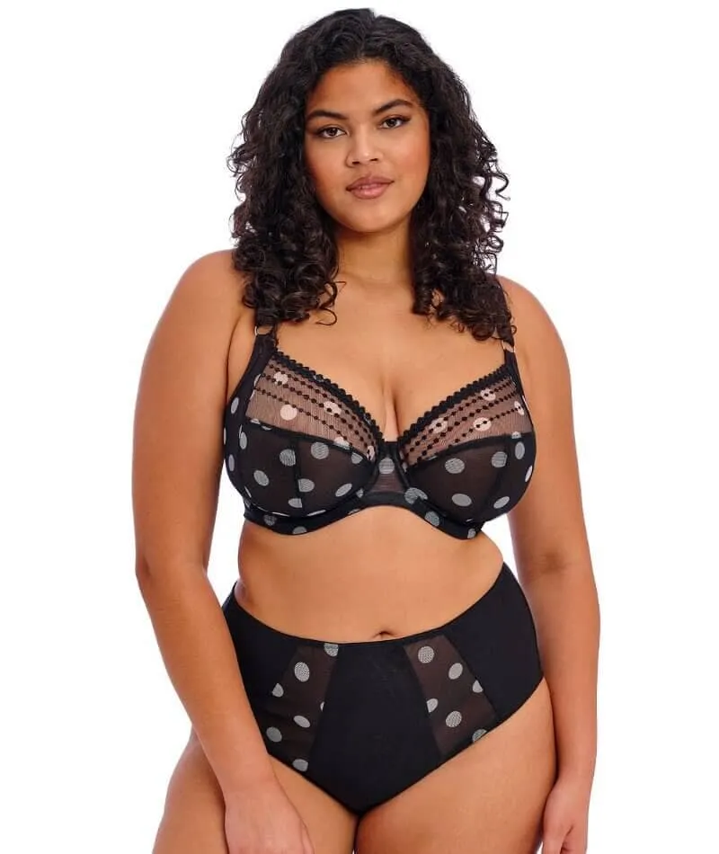 Elomi Matilda Underwired Plunge Bra - Black Dot