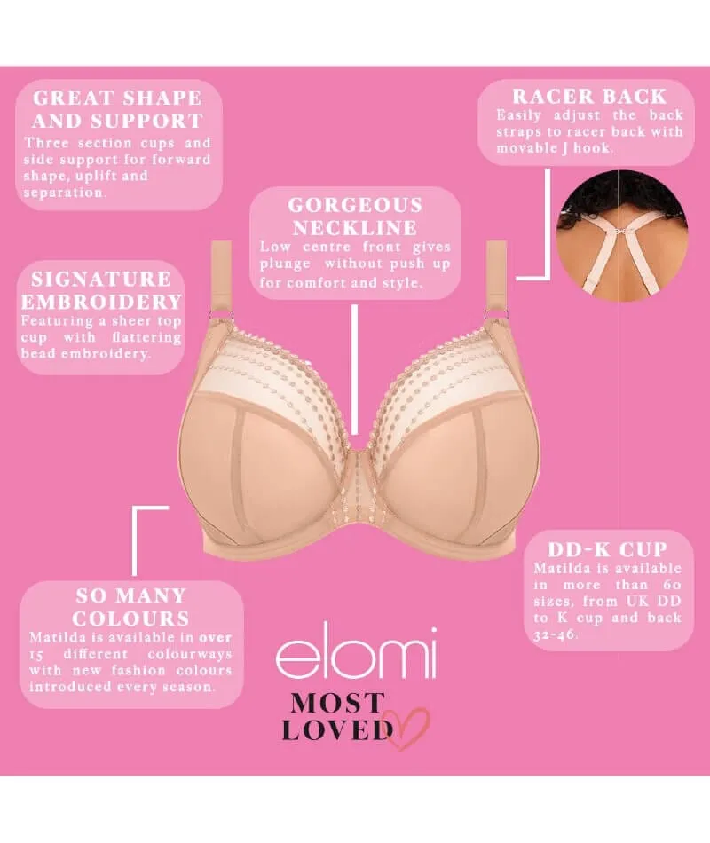 Elomi Matilda Underwired Plunge Bra - Cafe Au Lait