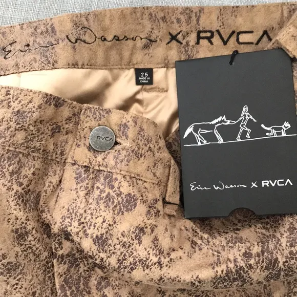 Erin Wasson x RVCA vegan suede short collection