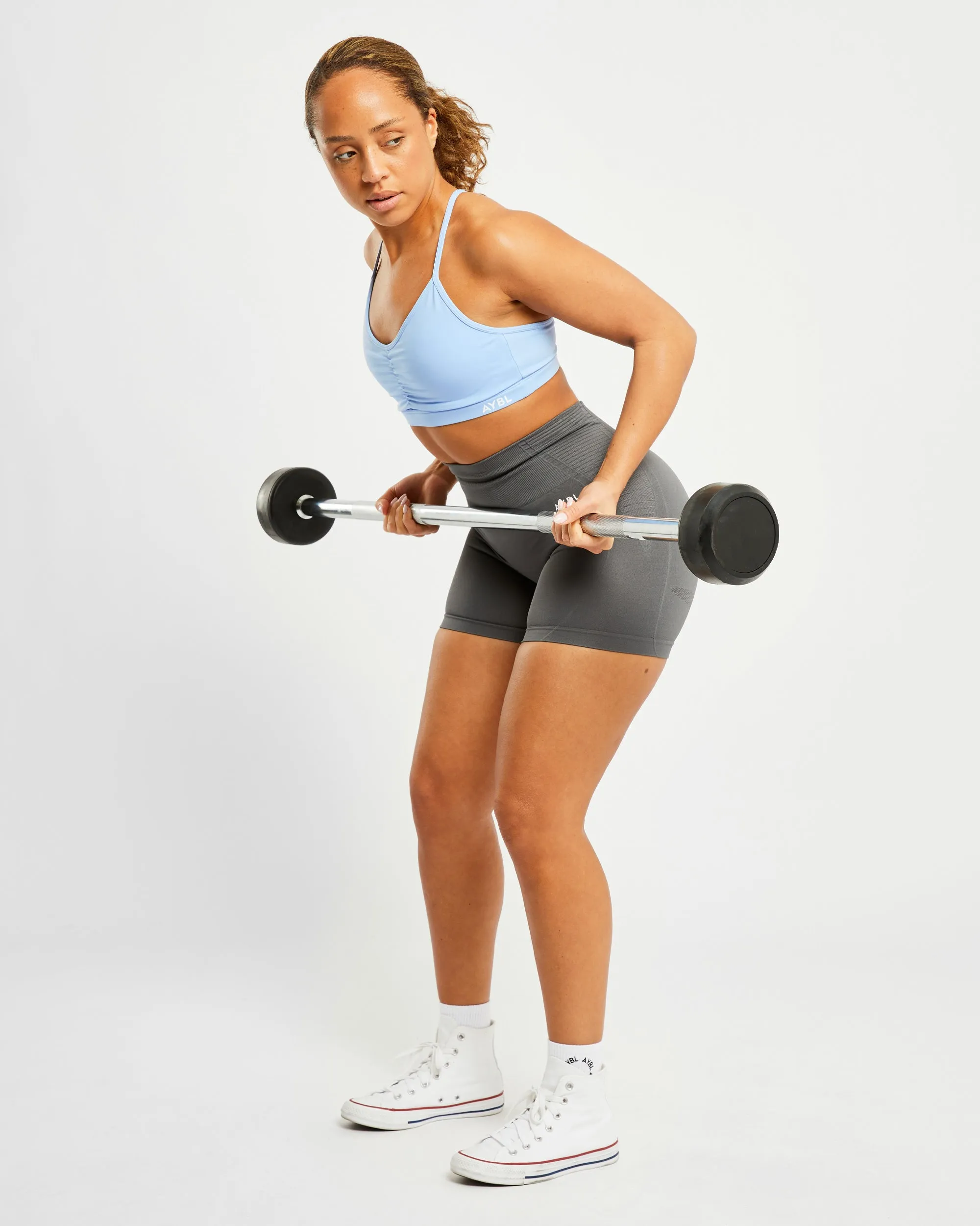 Essential Ruched Sports Bra - Powder Blue