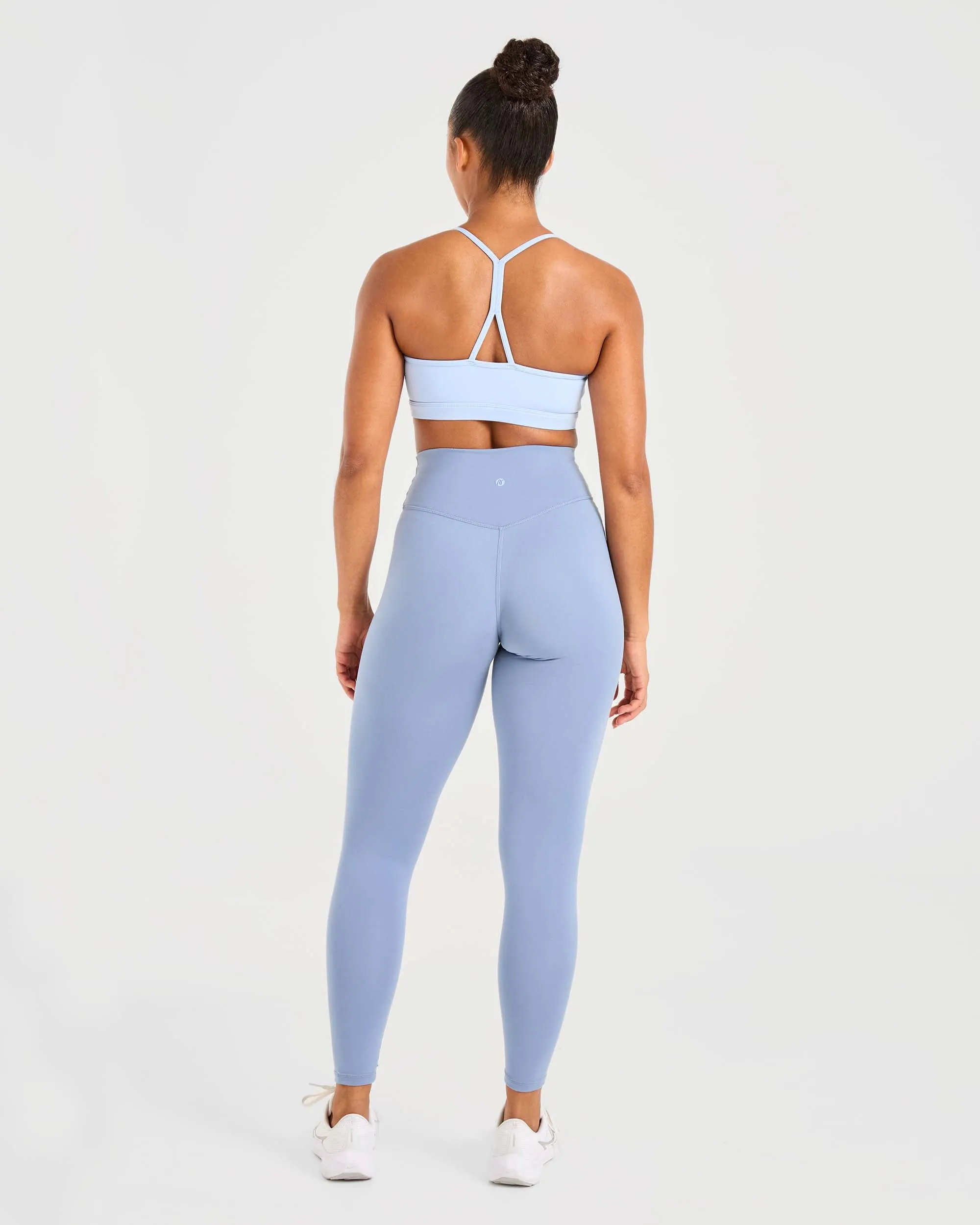 Essential Ruched Sports Bra - Powder Blue