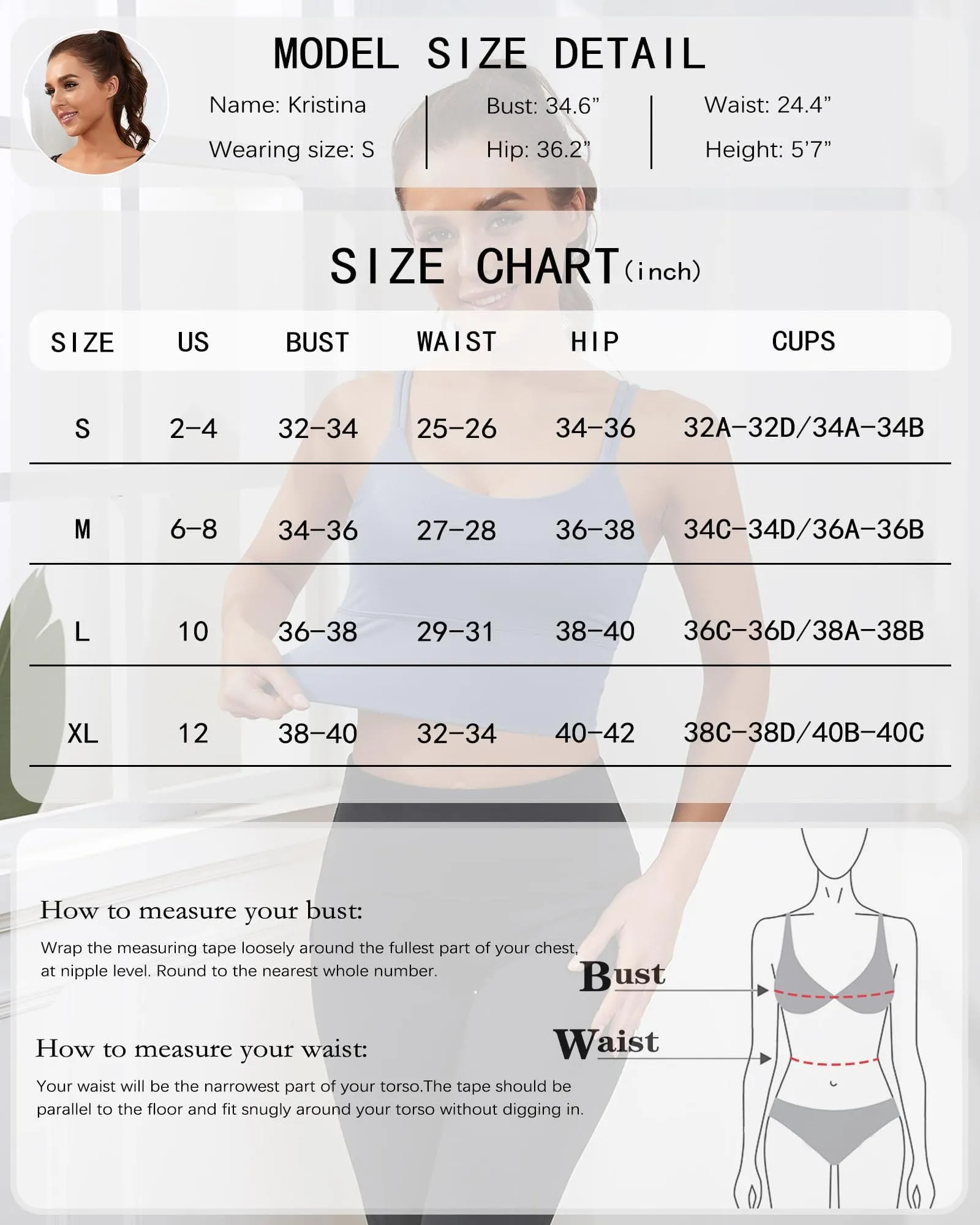 Everrysea Longline Sports Bra for Women Padded Workout Tank Tops Built in Bras Strappy Yoga Corp Top Camisole Blue