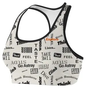 Explore Letter Personality TRAINING PRO WOMEN SPORTS BRA