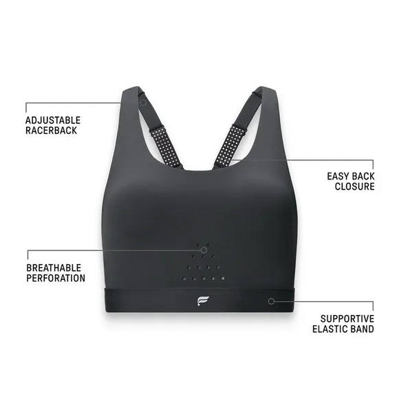 Fabletics Full-Sprint High Impact Sports Bra Women’s in Black Size M