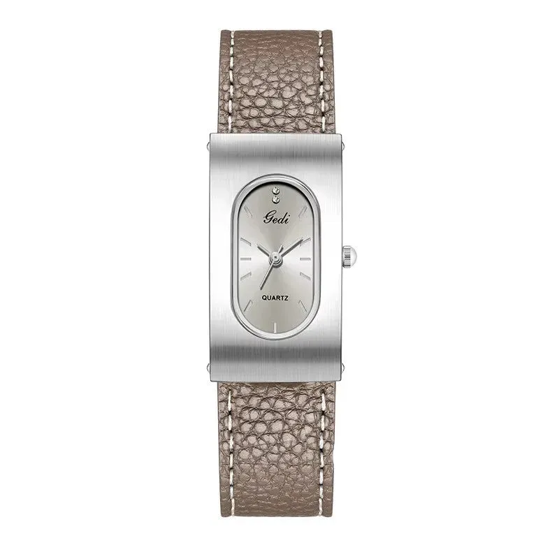 Fashion Gedi Top Brand Quartz Luxury Clock Rectangle