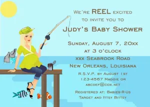 FISHING MOM-TO-BE CUSTOM INVITATION