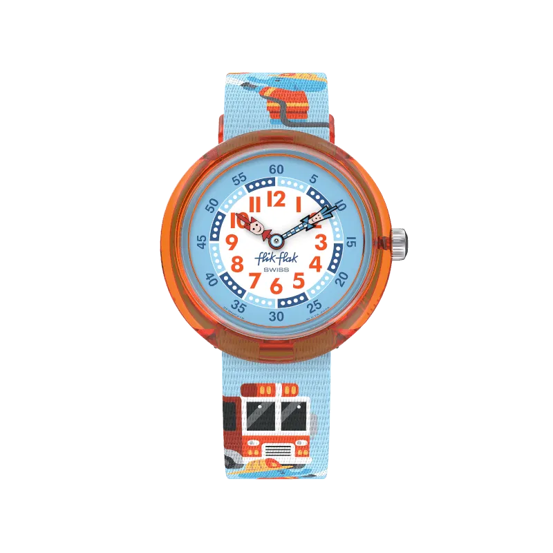 Flik Flak Fire Stopper Future Dreams 32mm FBNP218 watch