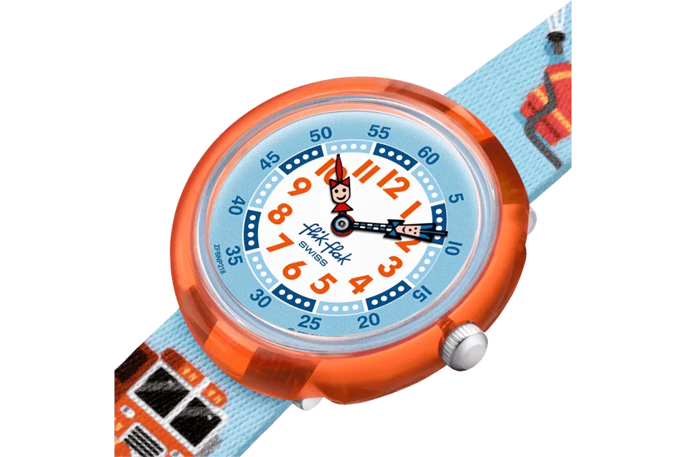 Flik Flak Fire Stopper Future Dreams 32mm FBNP218 watch