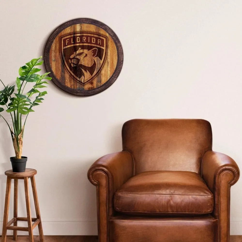 Florida Panthers: Branded "Faux" Barrel Top Sign