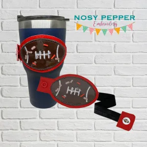 Football applique shaker Bottle Band machine embroidery design DIGITAL DOWNLOAD