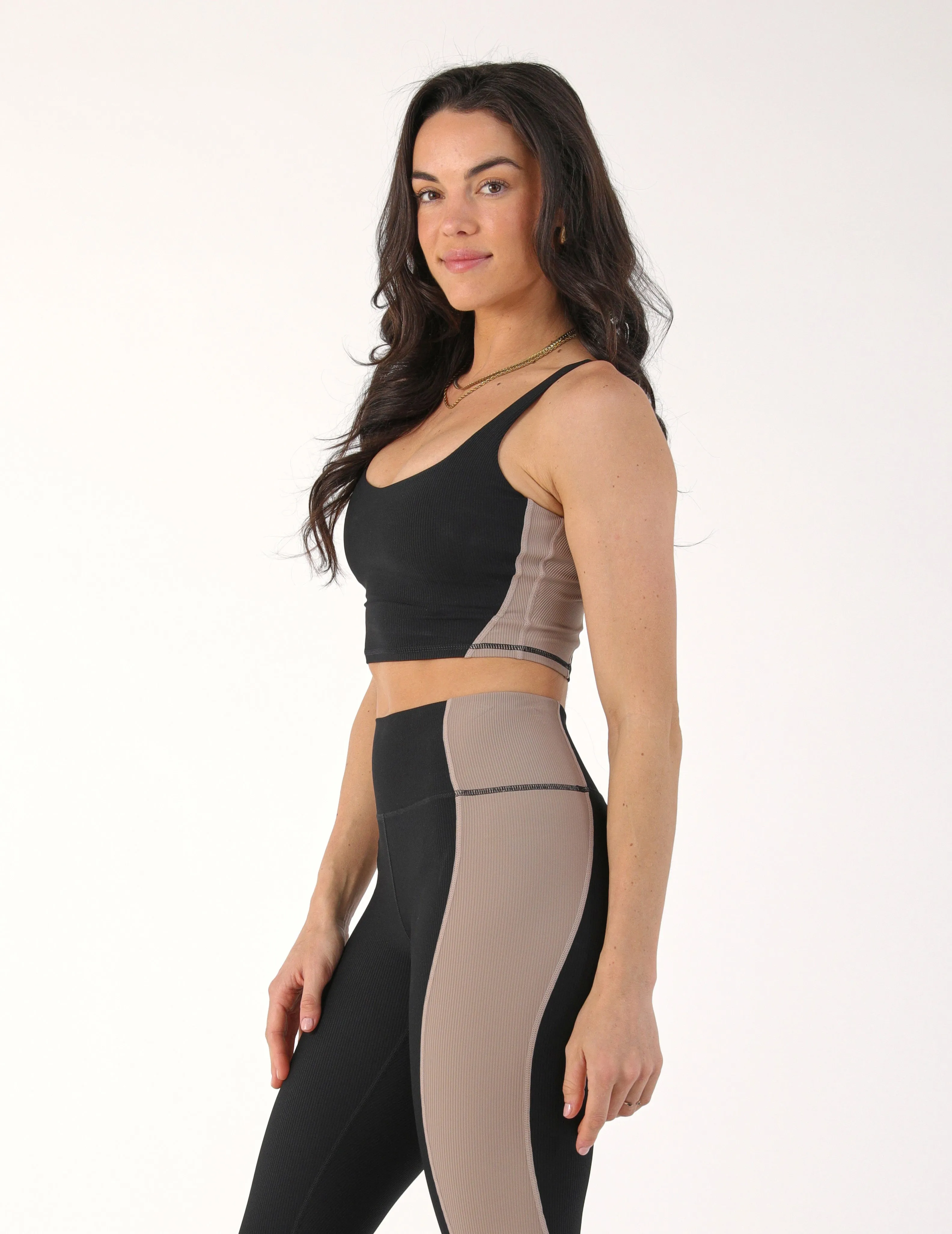 Fusion Bra: Black/Latte