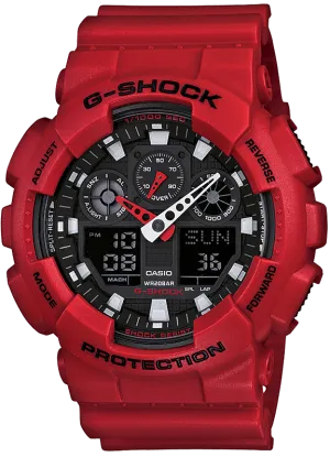 G-Shock X-Large series Red Men's Watch GA100B-4A
