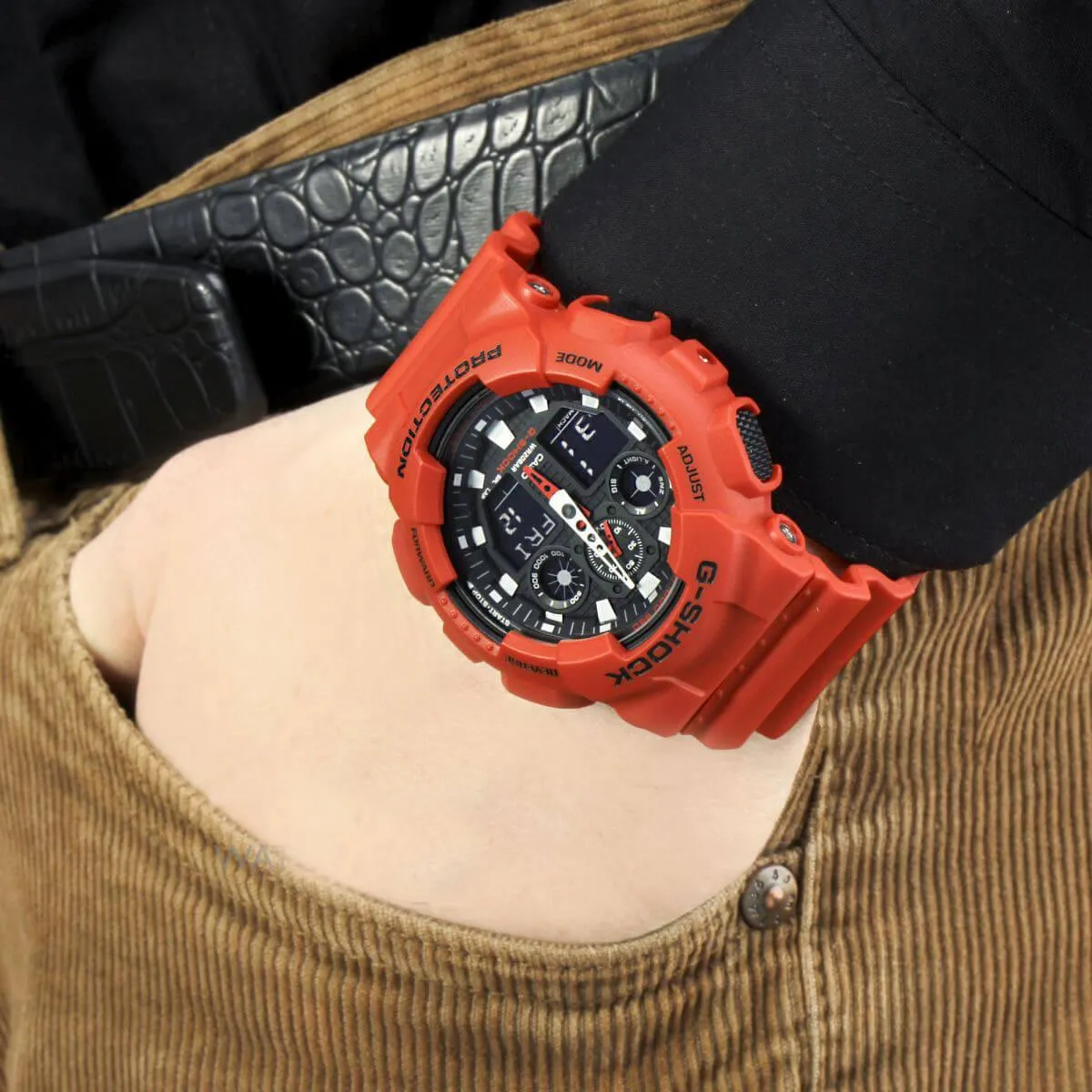 G-Shock X-Large series Red Men's Watch GA100B-4A