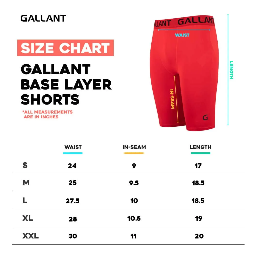 Gallant Base Layer Shorts - Red - Men's Compression Shorts