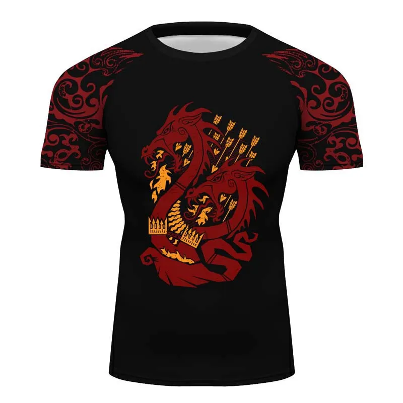 Game of Thrones House Targaryen Short Sleeve Sports Fitness Shirt