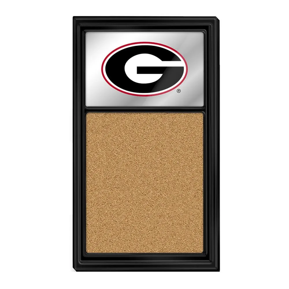 Georgia Bulldogs: Mirrored Cork Note Board