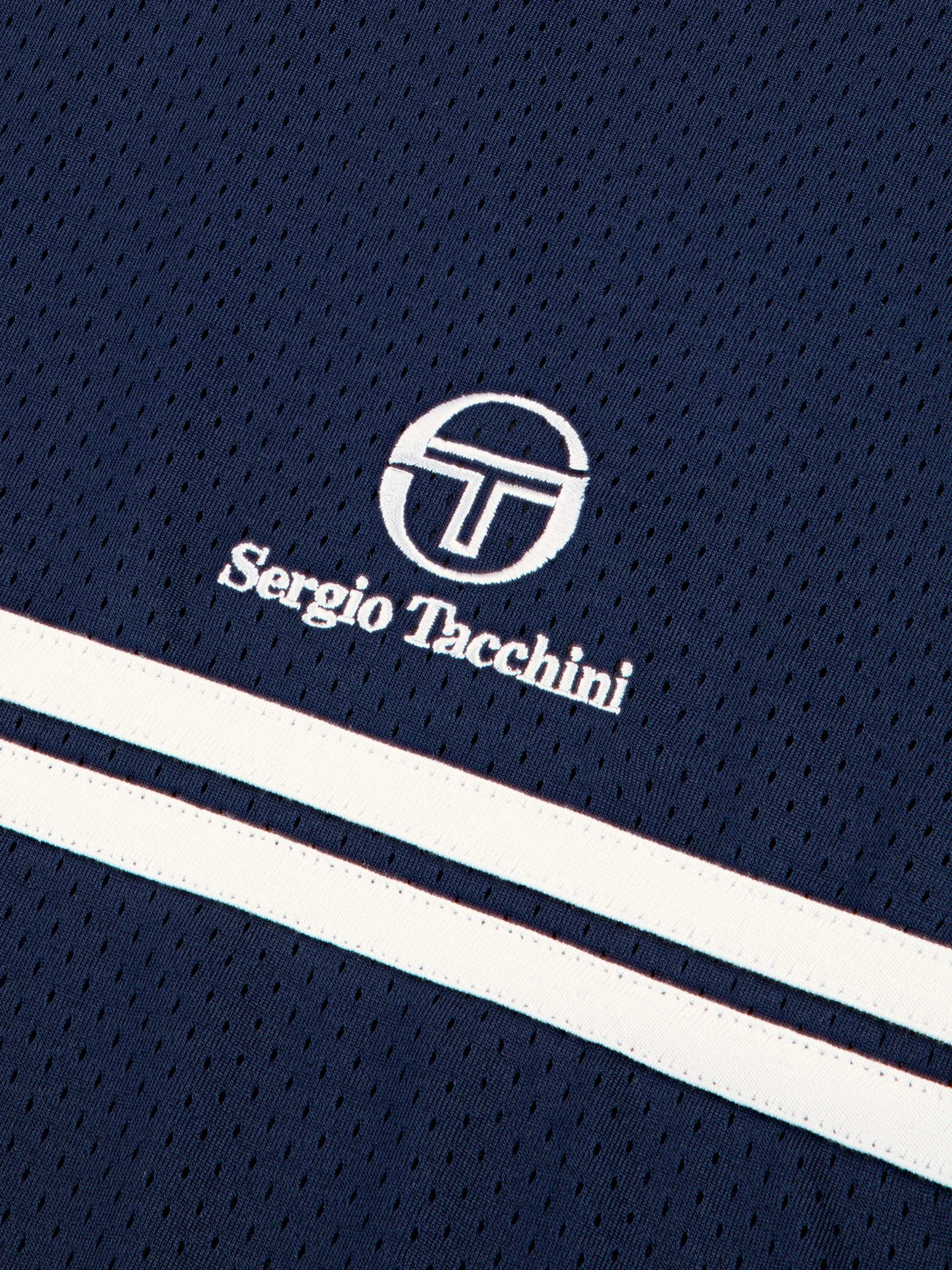 Giacomo Mesh T-Shirt- Maritime Blue/ Gray