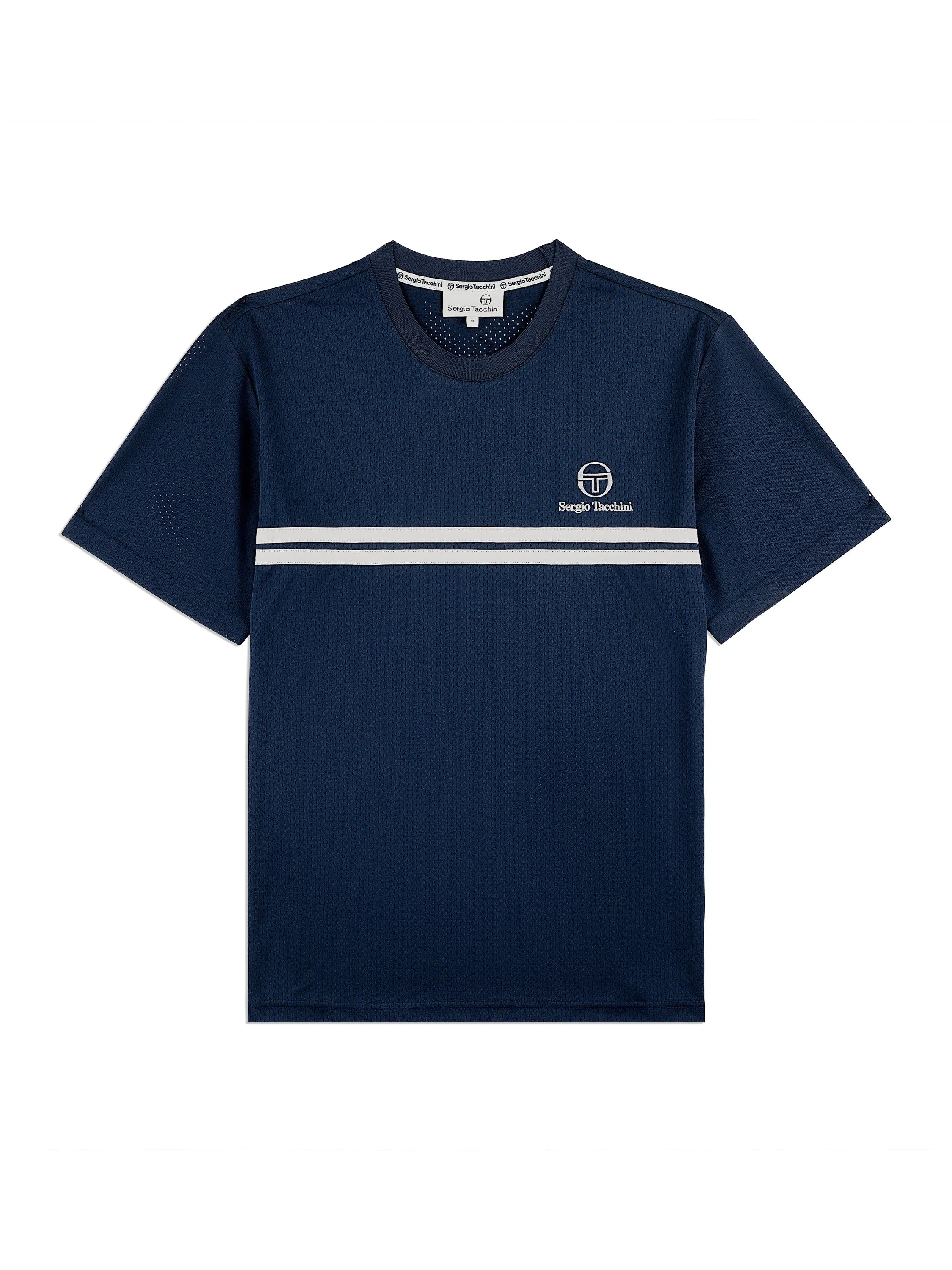 Giacomo Mesh T-Shirt- Maritime Blue/ Gray