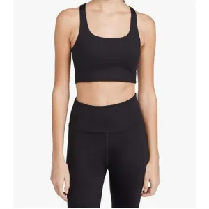 Girlfriend Collective Paloma Longline Sports Bra Black SZ M NWT