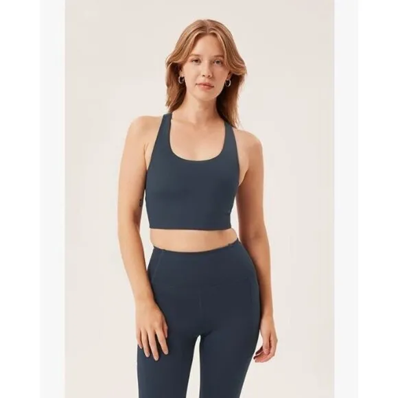 Girlfriend Collective Paloma Longline Sports Bra in Gray SZ XS NWT