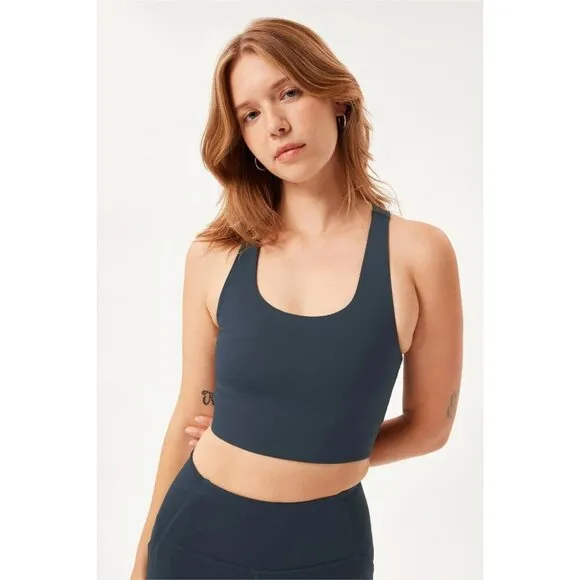 Girlfriend Collective Paloma Longline Sports Bra in Gray SZ XS NWT
