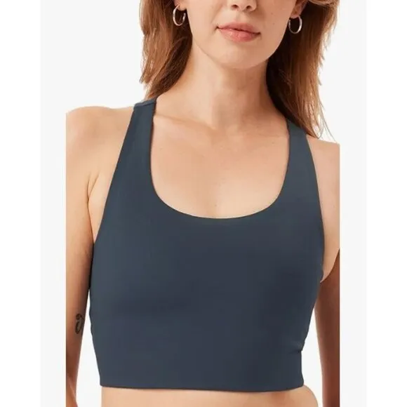 Girlfriend Collective Paloma Longline Sports Bra in Gray SZ XS NWT