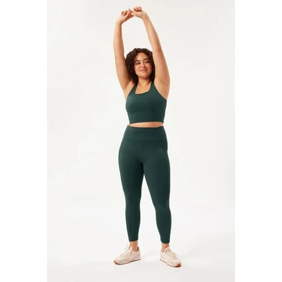 Girlfriend Collective Paloma Longline Sports Bra Moss Green SZ S NWT