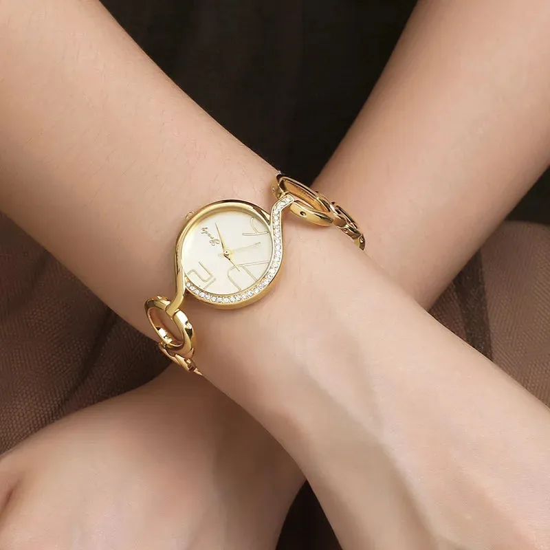 Gold watch luxury fashion diamond