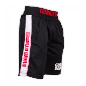 Gorilla Wear - Men's California Mesh Running Track Shorts - Black/Red