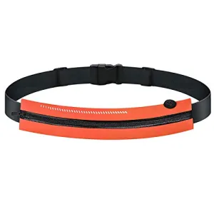 GothicBride Running Belt Waterproof Pocket Belt Waist Pack Pouch with 1 Expandable Pockets for 6.5 inches Phone(iPhone XR XS MAX 8 Plus), Cards, Money, Sports,Travel, Spy, Hiking (Orange)
