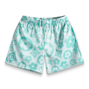 Green Pastelle Flower Shorts