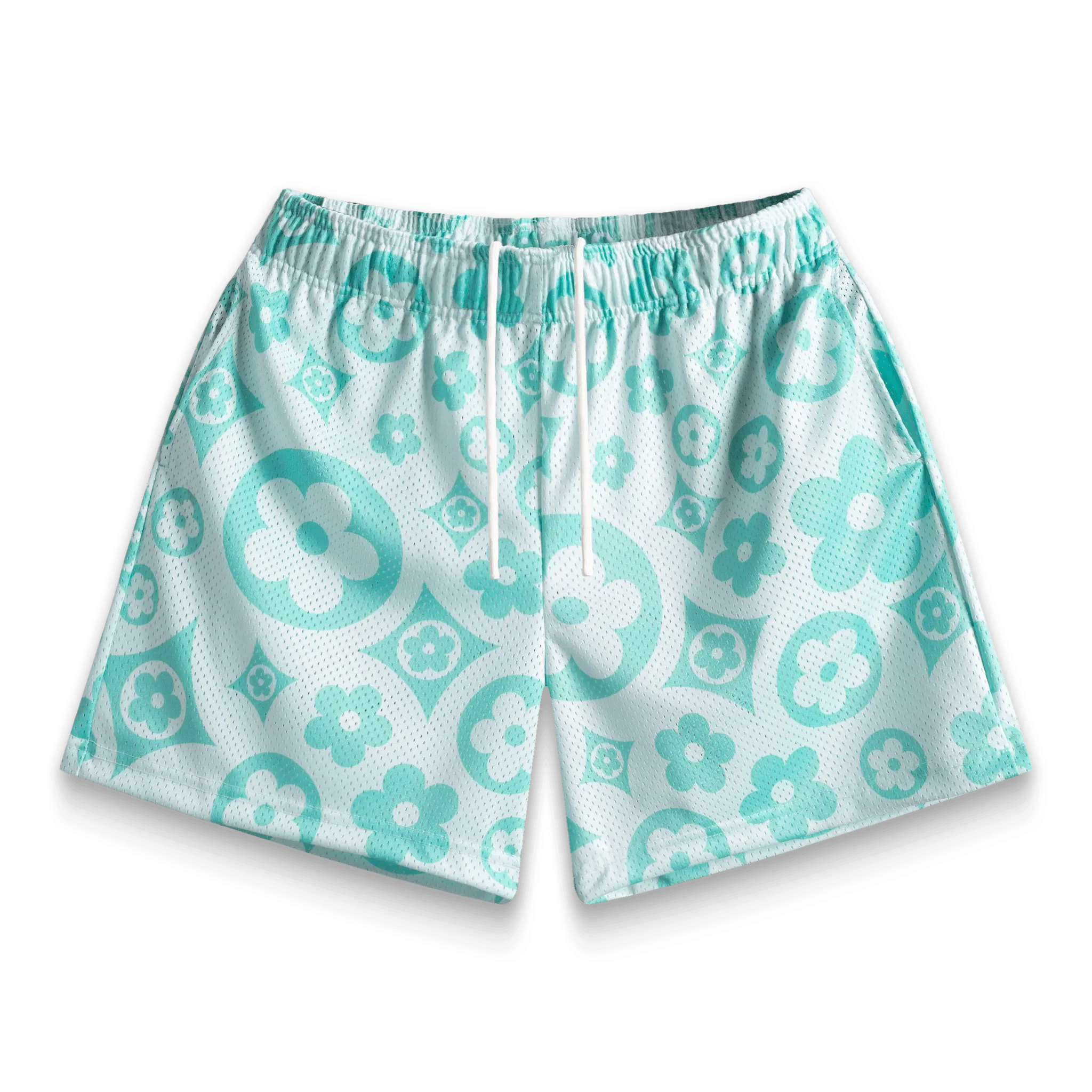 Green Pastelle Flower Shorts