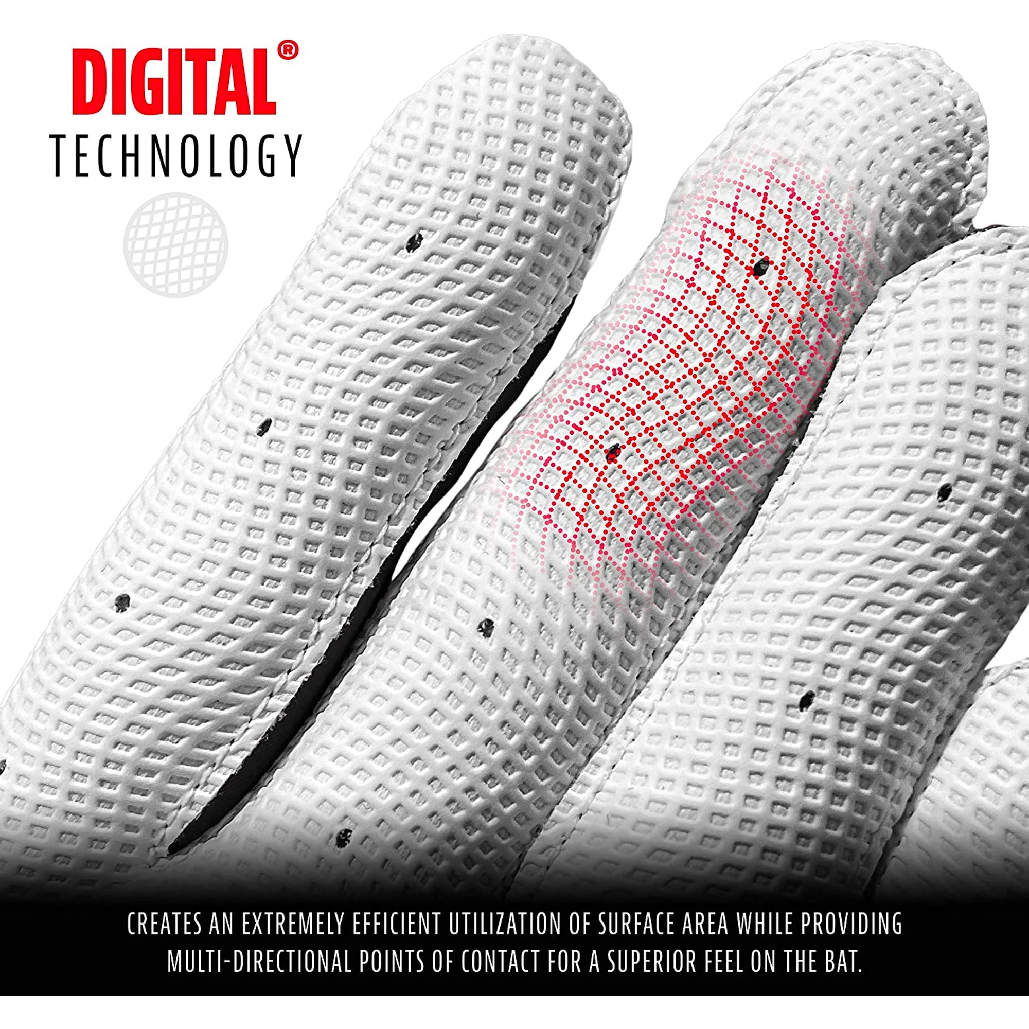Guanteletas Beisbol Franklin Digitek Blanco Camu ADULTO